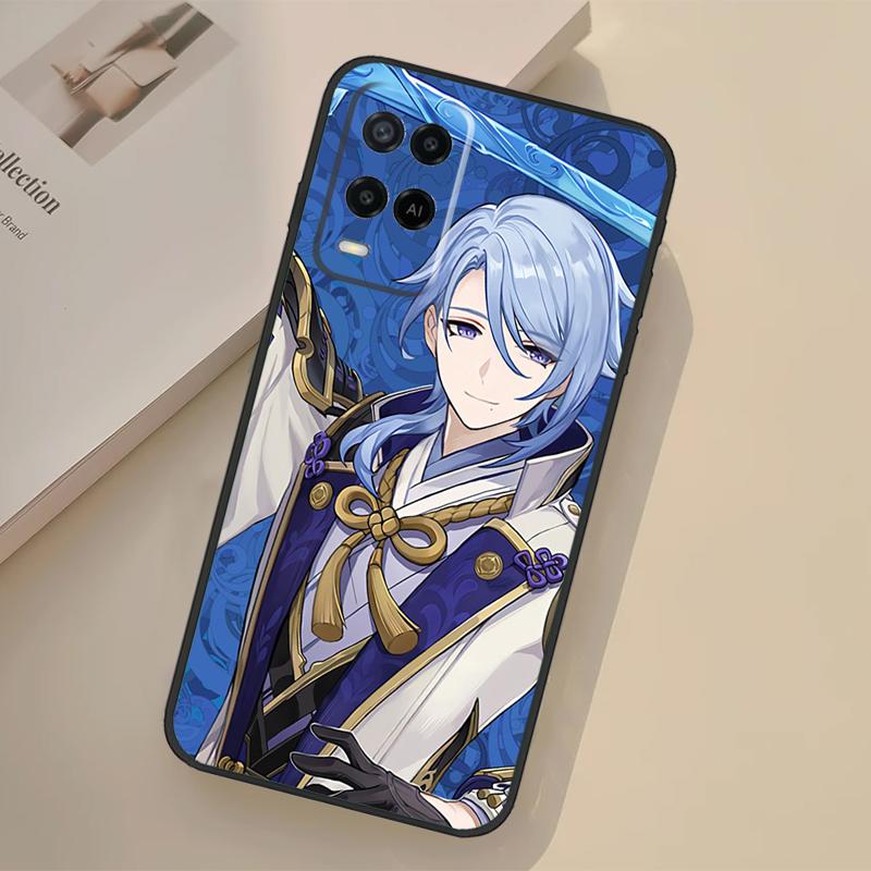 Genshin Impact Kamisato Ayato Case For Oppo A76 A96 A16 A17 A18 A60 A80 A40 A38 A58 A78 A98 A94 A74 A54 A15 A57 A77 A5 Pro