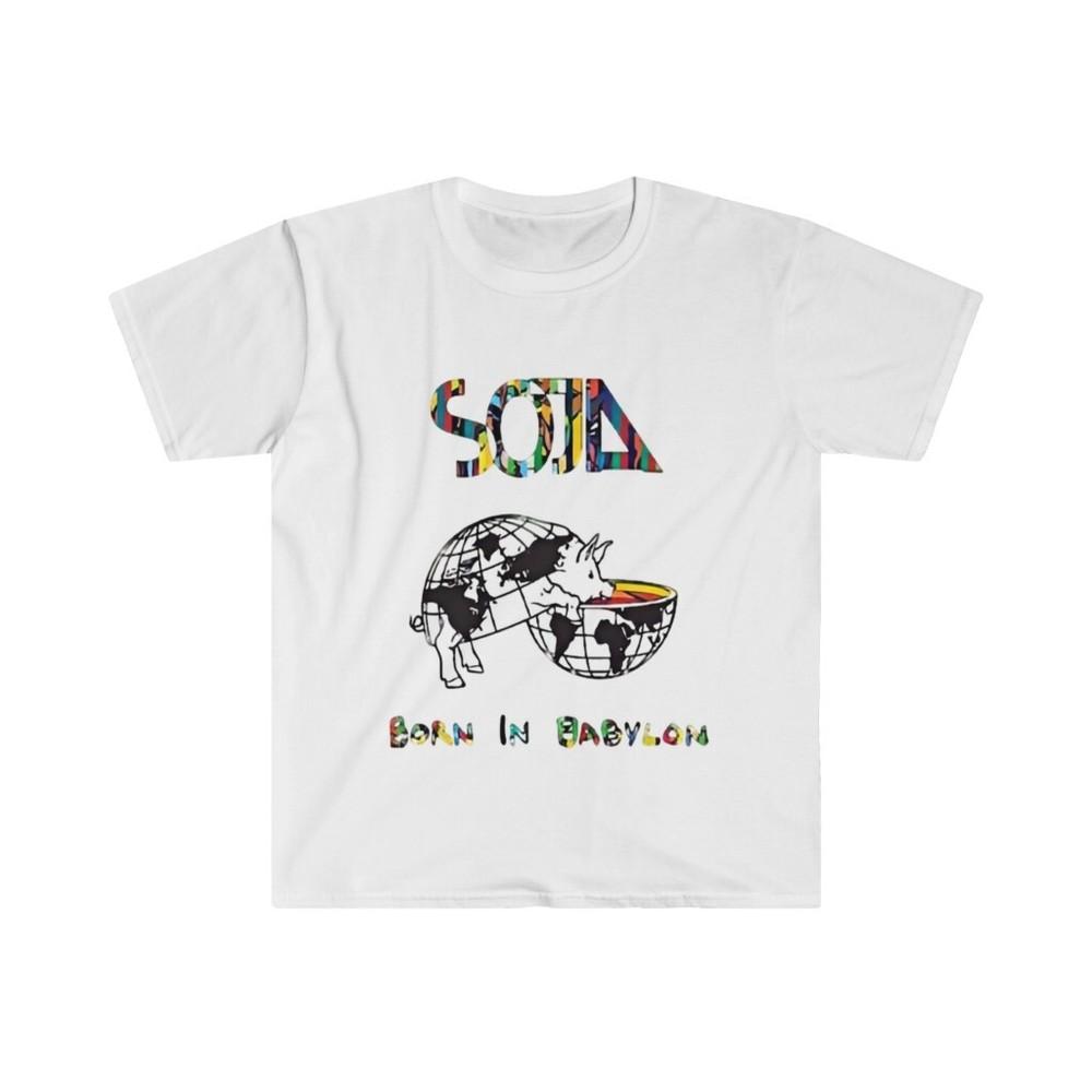 Unisex Soft Cotton T-Shirt. Soja, Born in Babylon. Reggae Music  Unisex T-Shirt XXXXL