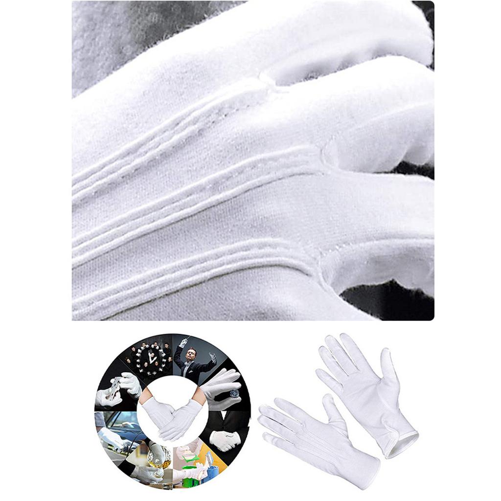 Adult White Gloves for Ceremony School Boys and Girls White Elastic Gloves for Dress Etiquette Gloves Stage Performances