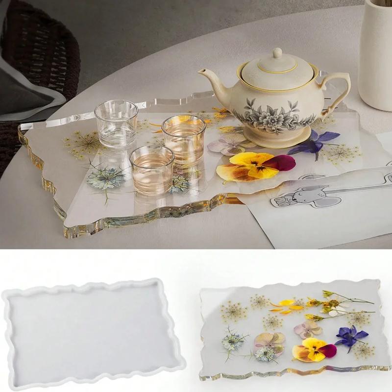 Crystal Dropper Mold Tray with Handle, DIY Material Package Silicone Mold, Home Decoration Gift