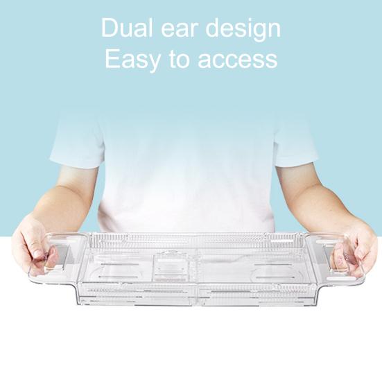 Expandable Bathtub Tray Caddy Strong Load-bearing Non-Slip Foldable Design Transparent Bath Accessories Bath Table Tub Tray