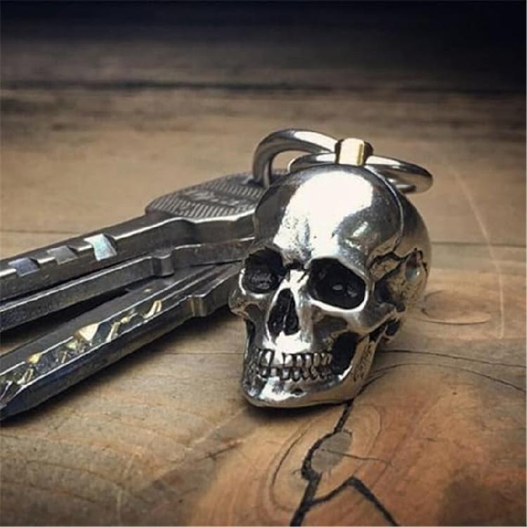 Halloween Themed Shark Car Accessory Keychain Alloy Made Skeleton Design For Bags And Key Rings