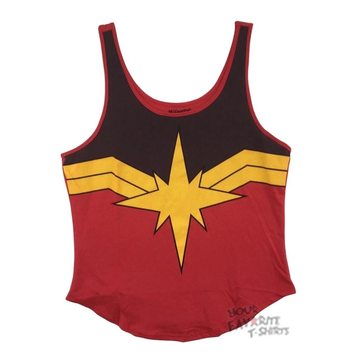Captain Marvel Star Symbol Miss Marvel Comics Junior Tank Top 120