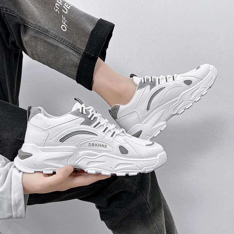 Men's Shoes Spring and Summer Breathable Casual Board Shoes Men's Fashion Trend Low White Shoes Sneakers