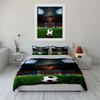 spotlight Soccer field with ball Print Bedding Set 1 Duvet Cover 2 Pillowcases for Adult and Children Luxury Gift Full Size