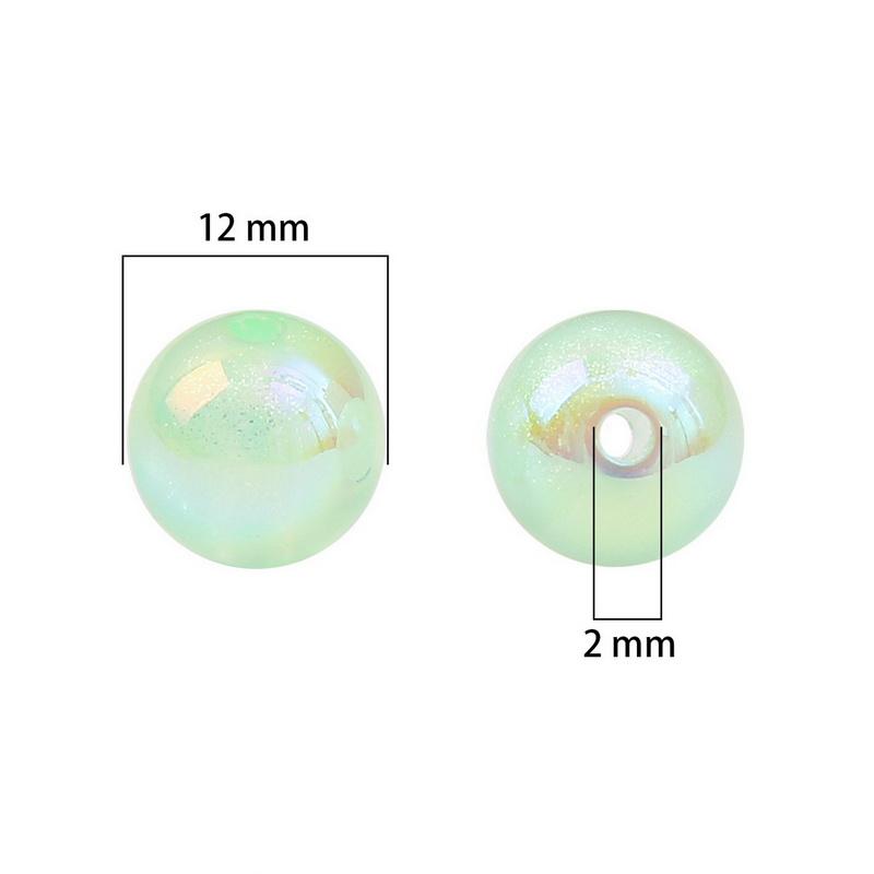 Night Glow Fantasy Ball Beads Fine Sparkling Acrylic for DIY Necklace Bracelet Earring