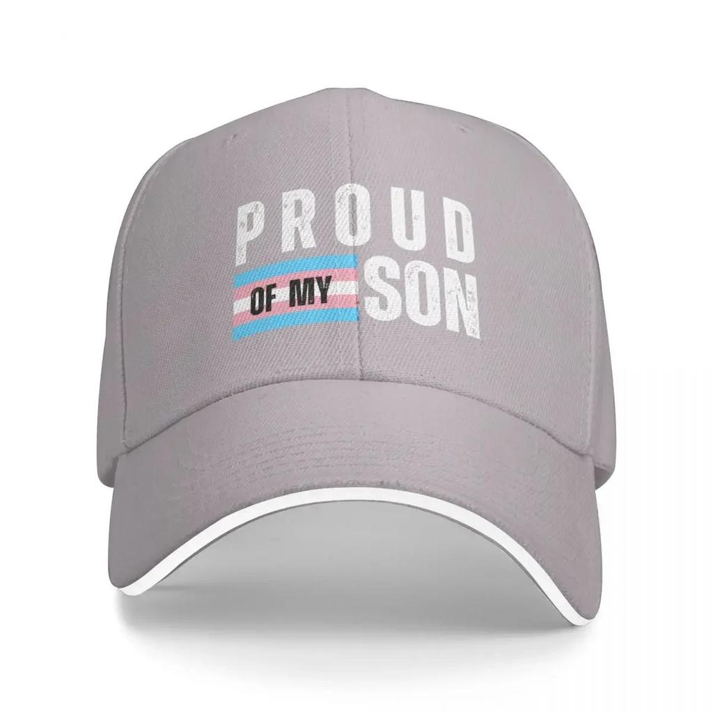 PROUD OF MY TRANSGENDER SON TRANSGENDER SON PRIDE TRANS FLAG PROUD PARENT Baseball Cap |-F-| Hats Woman Men's
