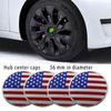 4x Car Wheel Hub Center Caps 56mm United States Germany England Italy France National Flag For Rim Cover Badge Emblem Exterior Styling Accessories