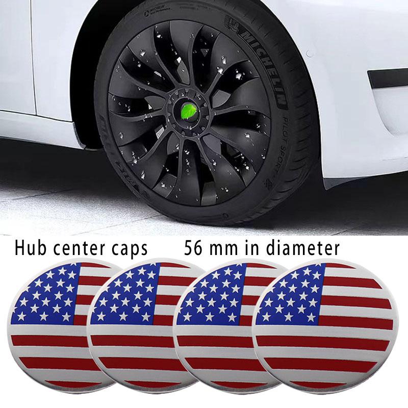 4x Car Wheel Hub Center Caps 56mm United States Germany England Italy France National Flag For Rim Cover Badge Emblem Exterior Styling Accessories