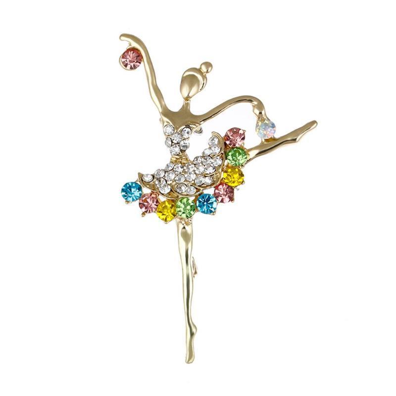

Танцы балета балерина брошь Pin ясно AB кристалл Silvertone моды