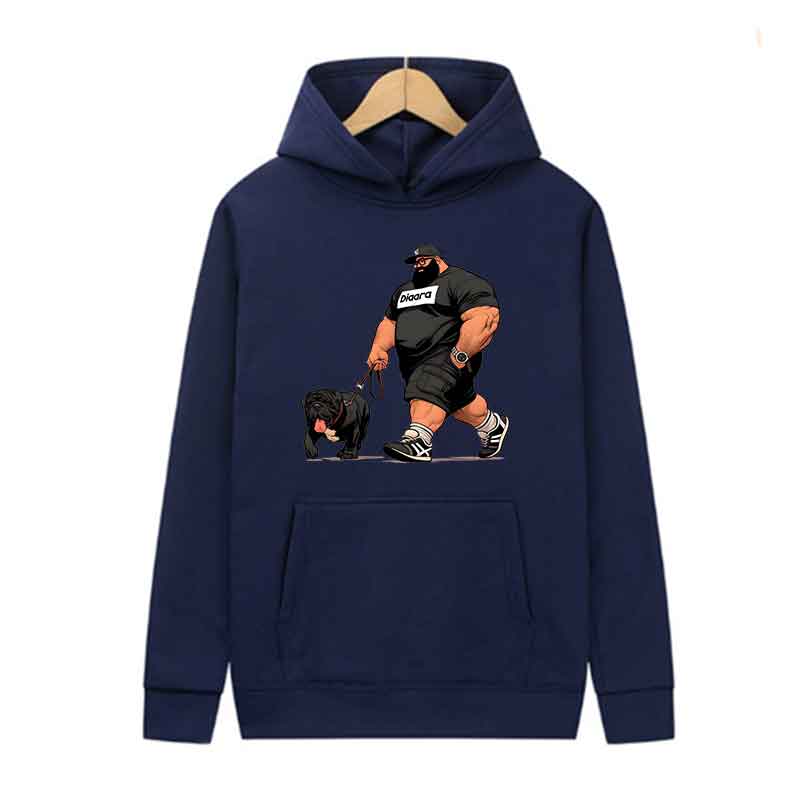 

2025 Men Hoodie Owner and Dog Print Y2K Casual Sports Pullover Top Harajuku Long-sleeve Warm Sweatshirt Women Wear Street Trend 3XL