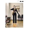 Women's High-Waisted Slim-Fit Straight-Leg Jeans - Petite Cropped Cigarette Pants for Autumn/Winter 2024