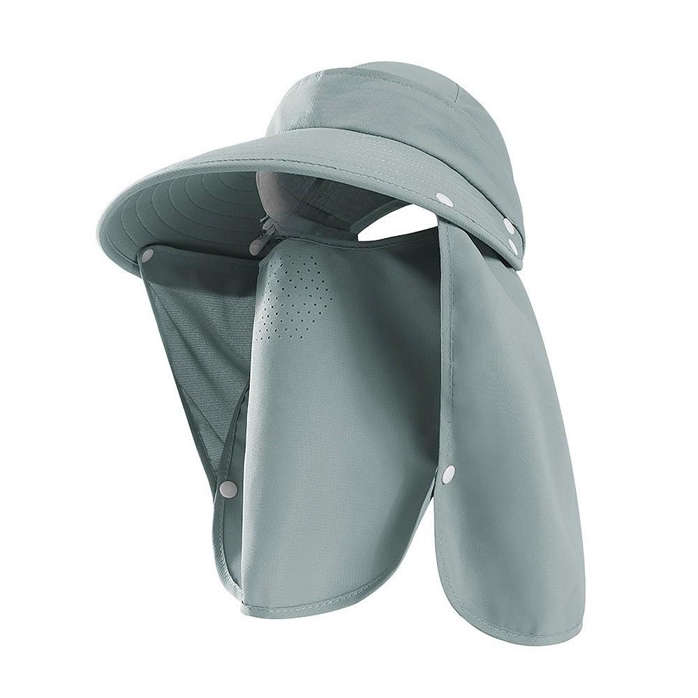 Summer Sun Protection Cap With Large Brim And Removable Design For Outdoor Fishing And Hiking