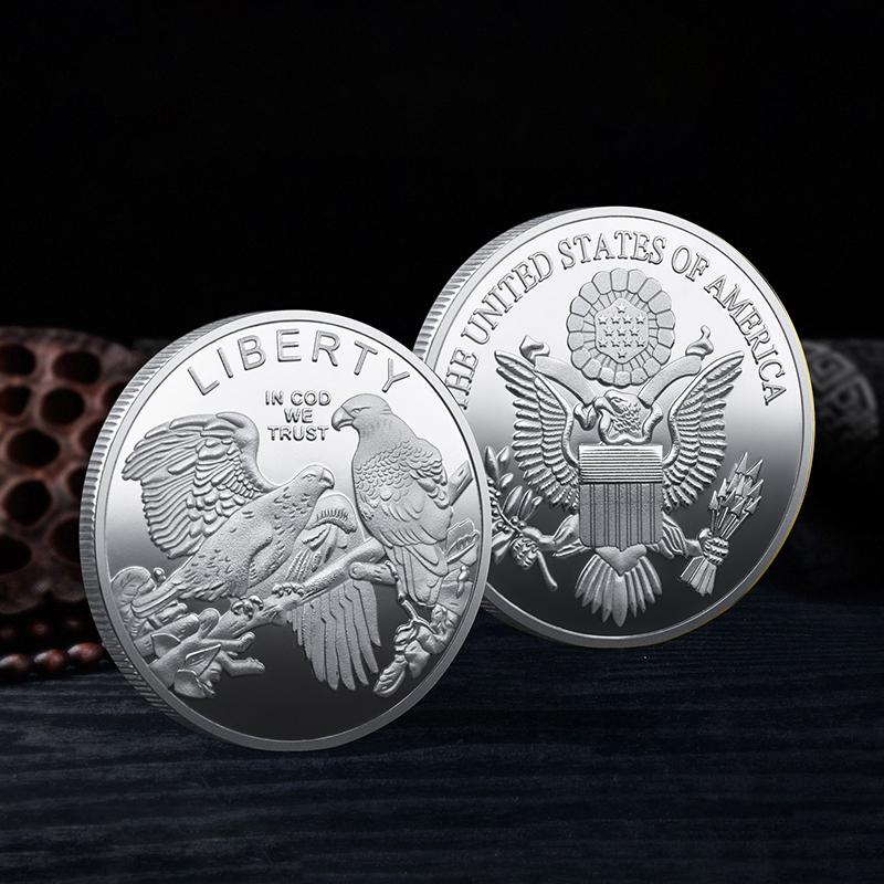 Souvenir-Münze Amerikanischer Adler der Freiheit Gedenkmünze Double Eagle Glücks-Gold-Silbermünze Gedenkmedaille