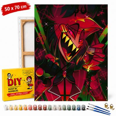 Picture Paint By Numbers With Frame Hazbin Hotel Alastor 50X70