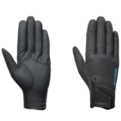 Shimano 03 Titanium Alpha Gloves, Full Coverage, GL-053Y, Black, Size L
