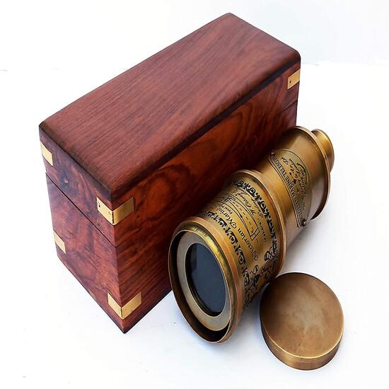 Nautical 20" Victorian Marine Brass Telescope Spyglass With Wooden Box Gift
