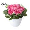 Flower Fake Plant Simulated Dinning Table Decor Artificial Pot Plastic Bedroom Imitation Potted for Home