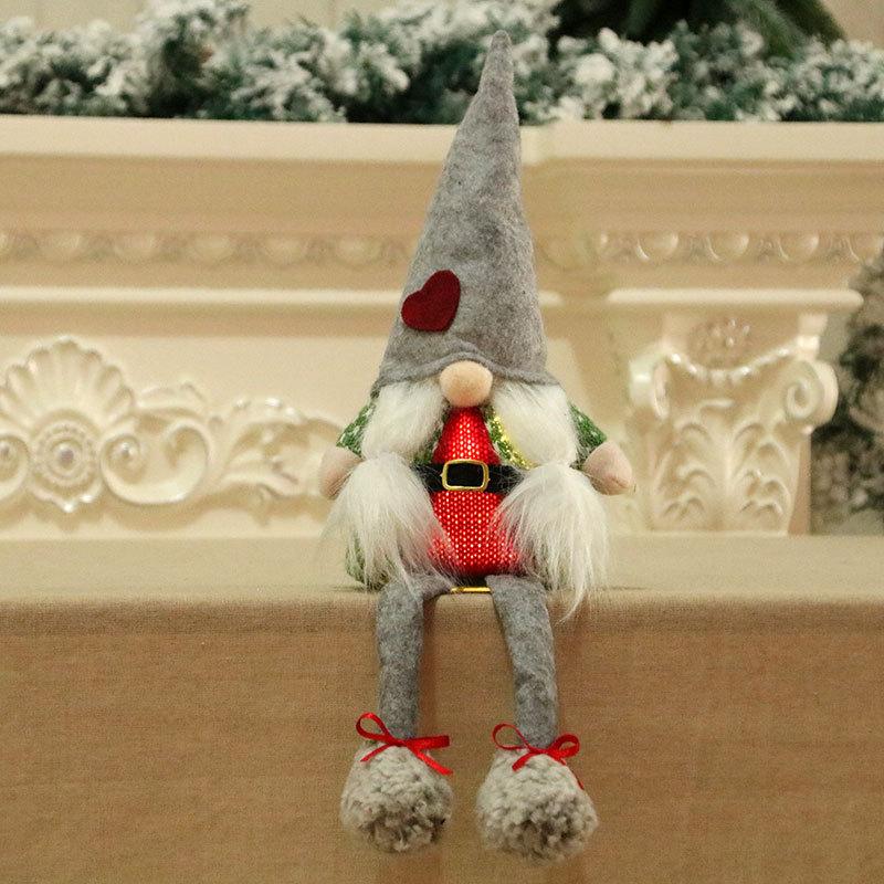 

Рождественская светящаяся кукла Рудольф Безликий Глубокий Лес Санта Подарочная кукла-гном hat серый