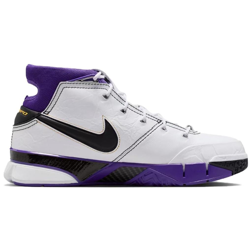 Nike Zapatillas de Baloncesto Zoom Kobe 1 de caña alta para Hombre Blancas Moradas Negras Edición 2026 IM0542-100
