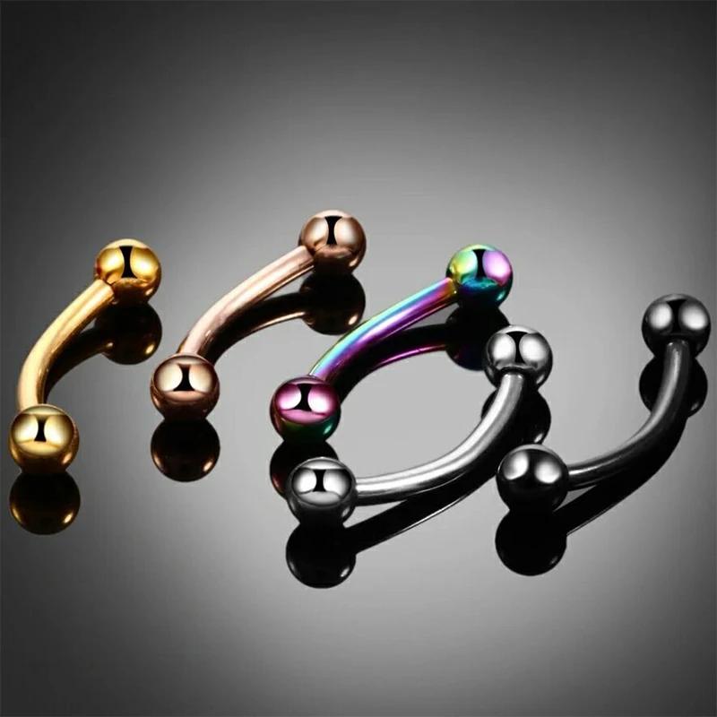 5/12 Stück Chirurgenstahl Körperpiercing Schmuck Los Großhandel Nasenring Zungenpiercing Barren Los Augenbrauen Labret Piercing Hufeisenring Los Packung