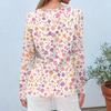 Women's Fashion Casual Long Sleeve  Print Round Neck Top