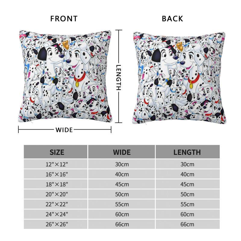 Federe Cuscino Personalizzate Dalmata Anime Disney 101 Cartone Animato Cane Carino Morbido Cuscino Decorativo per la Casa
