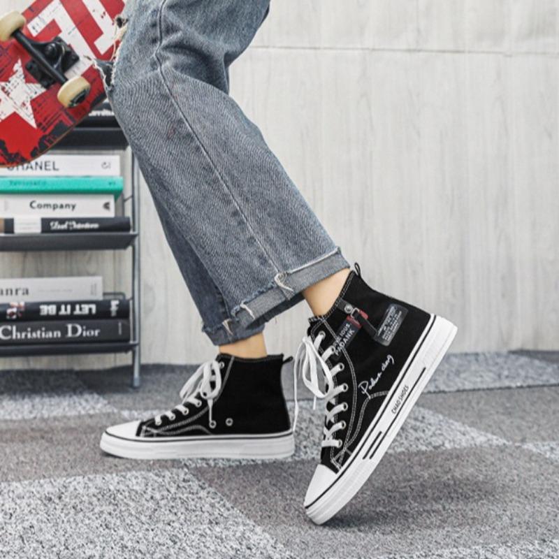 Fashion Fashion Men Shoes New Men High Top Canvas Shoes Classic Designer Men Sneakers Low-Top Tennis Shoes Summer Breathable Casual Shoe