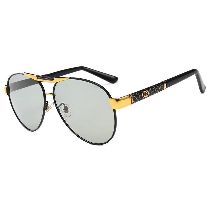 Pochromic Sunglasses UV400 Light Shield Color Changing Lenses Men's Anti Glare Driving Glasses for Day and Night Use