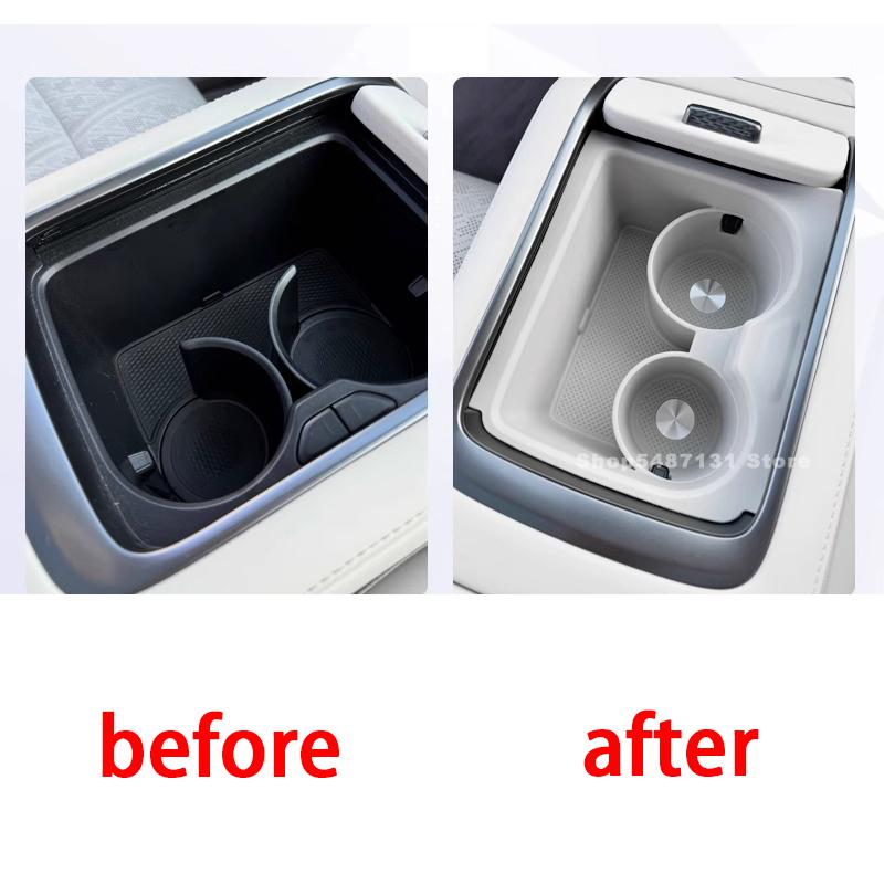 Car Central Console Water Cup Storage Box for ZEEKR 7X Interior Accessories 2025 for LHD