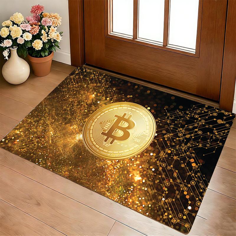 Bitcoin Gold Living Room Nonslip Area Rug Soft Carpet For Bedroom Game Playroom Sofa Office Home Decor Doormat Christmas Gift C9301518