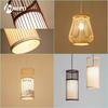 Modern Bamboo Art Chandeliers Japanese Style Bamboo Hand Woven Pendant Lights E27 Bamboo Lantern Lamps Bedroom Dining Room Decor