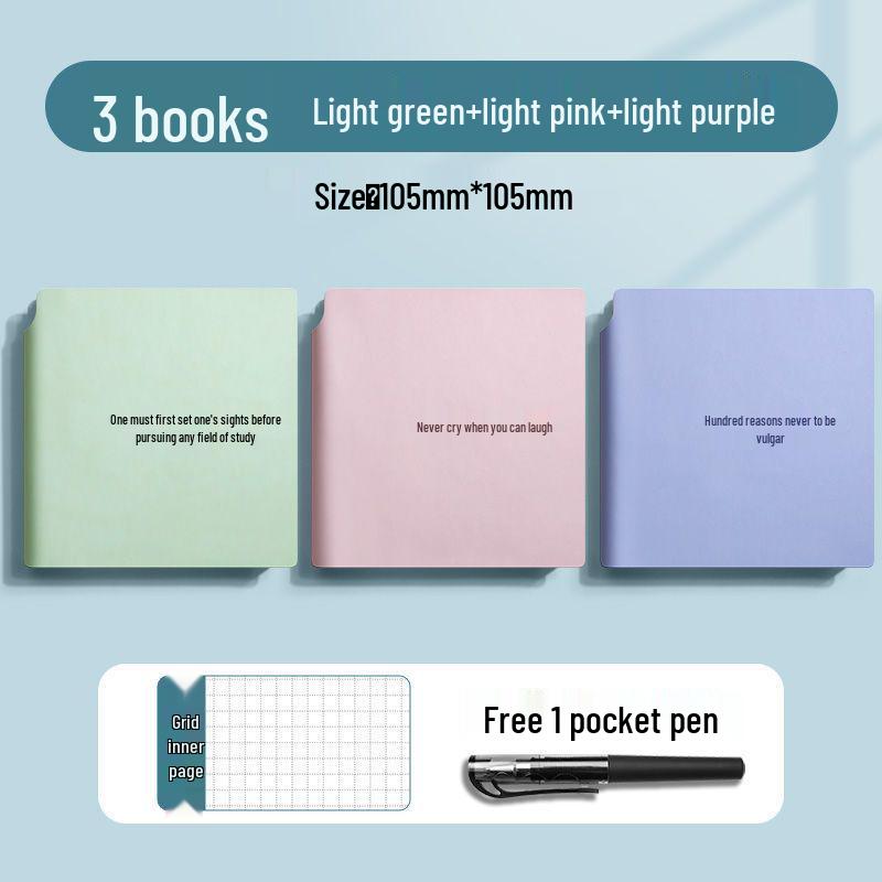 Fickduk: Portabelt rutat anteckningsblock & Praktisk anteckningsbok