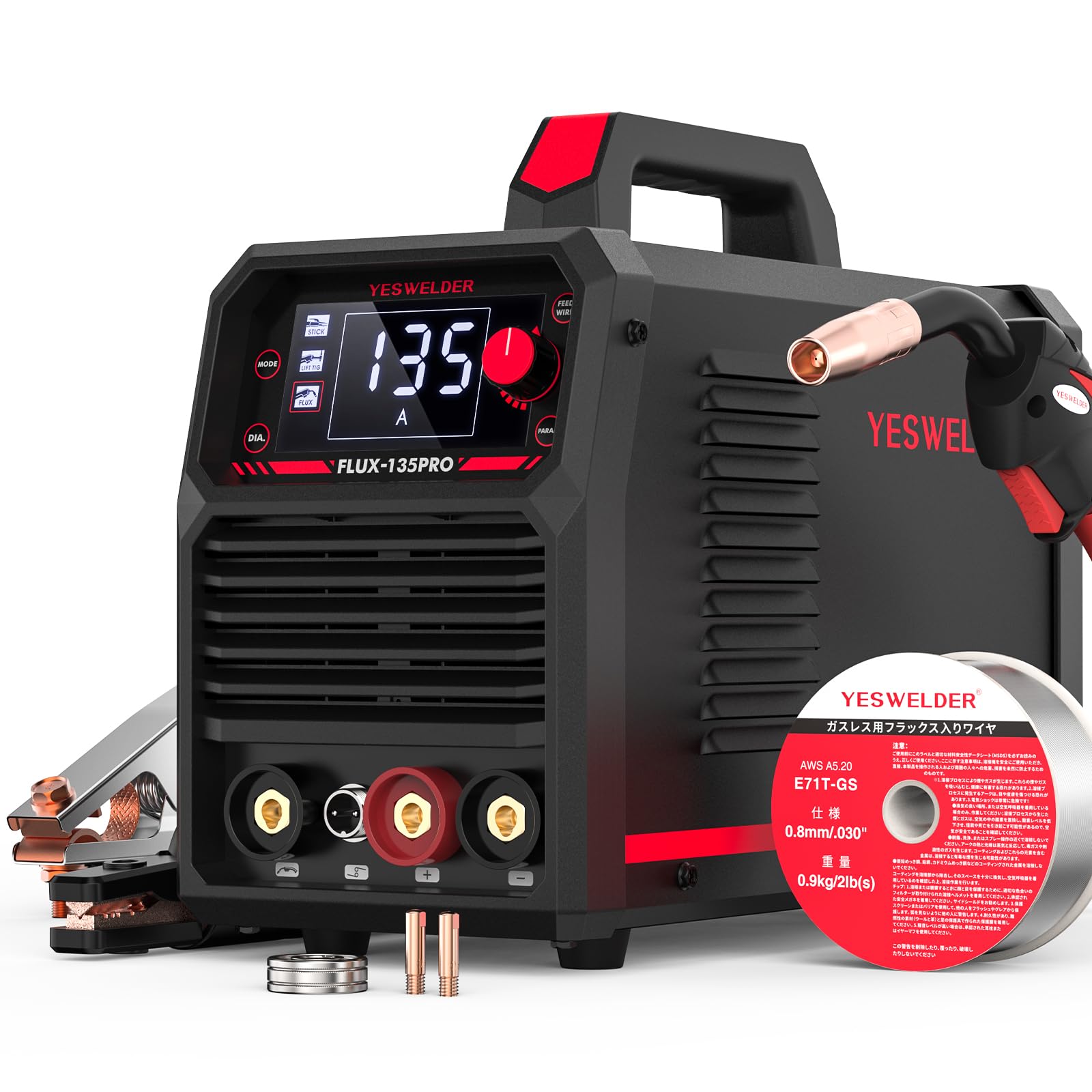 

Сварочный аппарат YESWELDER с максимальной выходной мощностью, совместимый со сварочным аппаратом для ручной дуговой сварки и TIG-сварки с подъемом дуги, с большим светодиодным цифровым дисплеем, регулируемый и с номинальными параметрами, идеально подходя