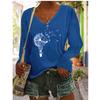 BITCED Women's Fashion Casual Long Sleeve V-Neck  Blouses & Shirts