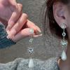 Long Teardrop Earrings Vintage Dangle Earrings Elegant Pearl Drop Earrings  Women