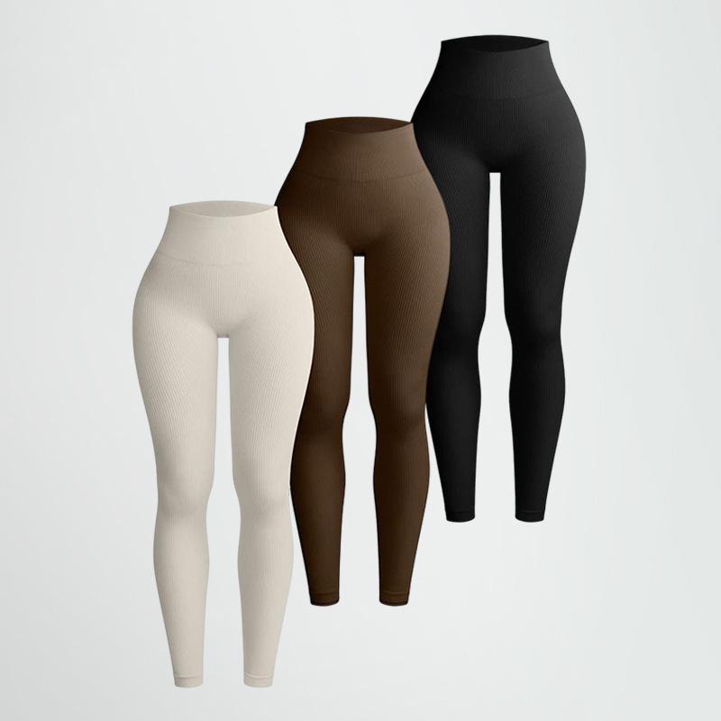 

Seamless High-Waist Fitness Yoga Pants and Tights Set - Threaded Motion Style Large