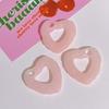 Irregular Colored Heart Beads Hollow Heart-Shaped Pendant DIY Resin Accessories