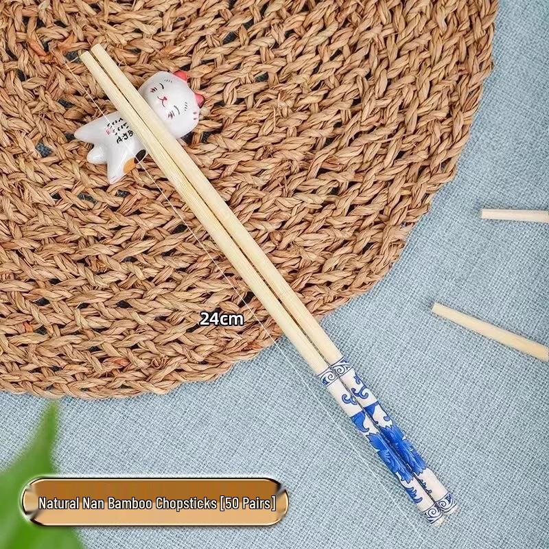 250 Pairs Individually Wrapped Natural Bamboo Disposable Chopsticks