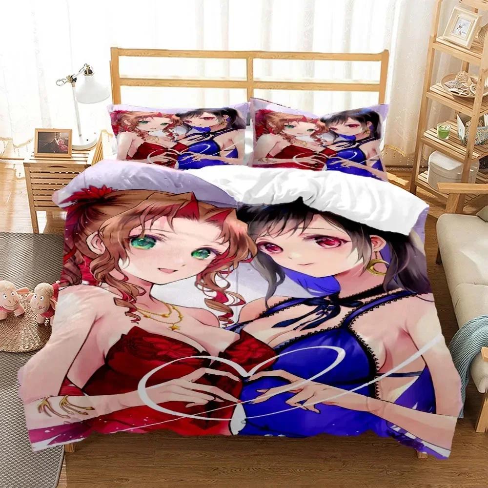 Sexy anime beauty Digital Print Comfortable Duvet Quilt Cover Pillowcase Bedding Set Children Bedroom Decoration Home Textile