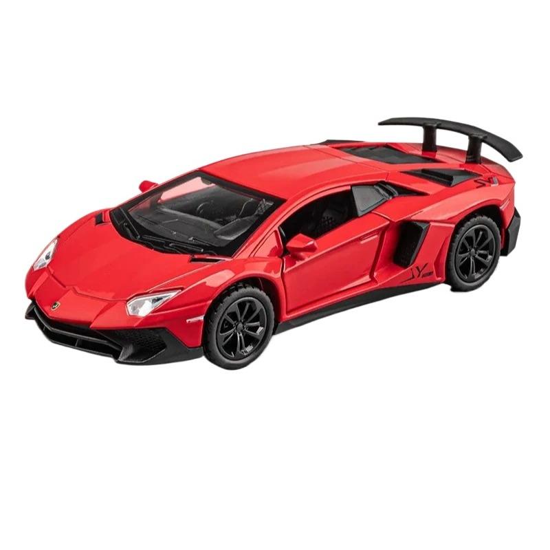 1/36 Lamborghini Aventador LP750-4 Sports Car Diecast Metal Alloy Model Car Sound Light Pull Back Collection Kids Toy Gifts D161