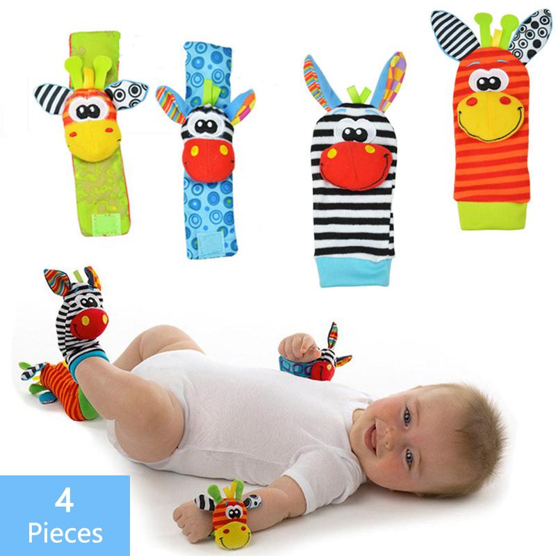 VIP Links Sozzy Baby Socks Wrist Rattle And Foot Socks 0~3 Months Cartoon Newborn Children Gift For Girl/Boy Kids Baby Socks