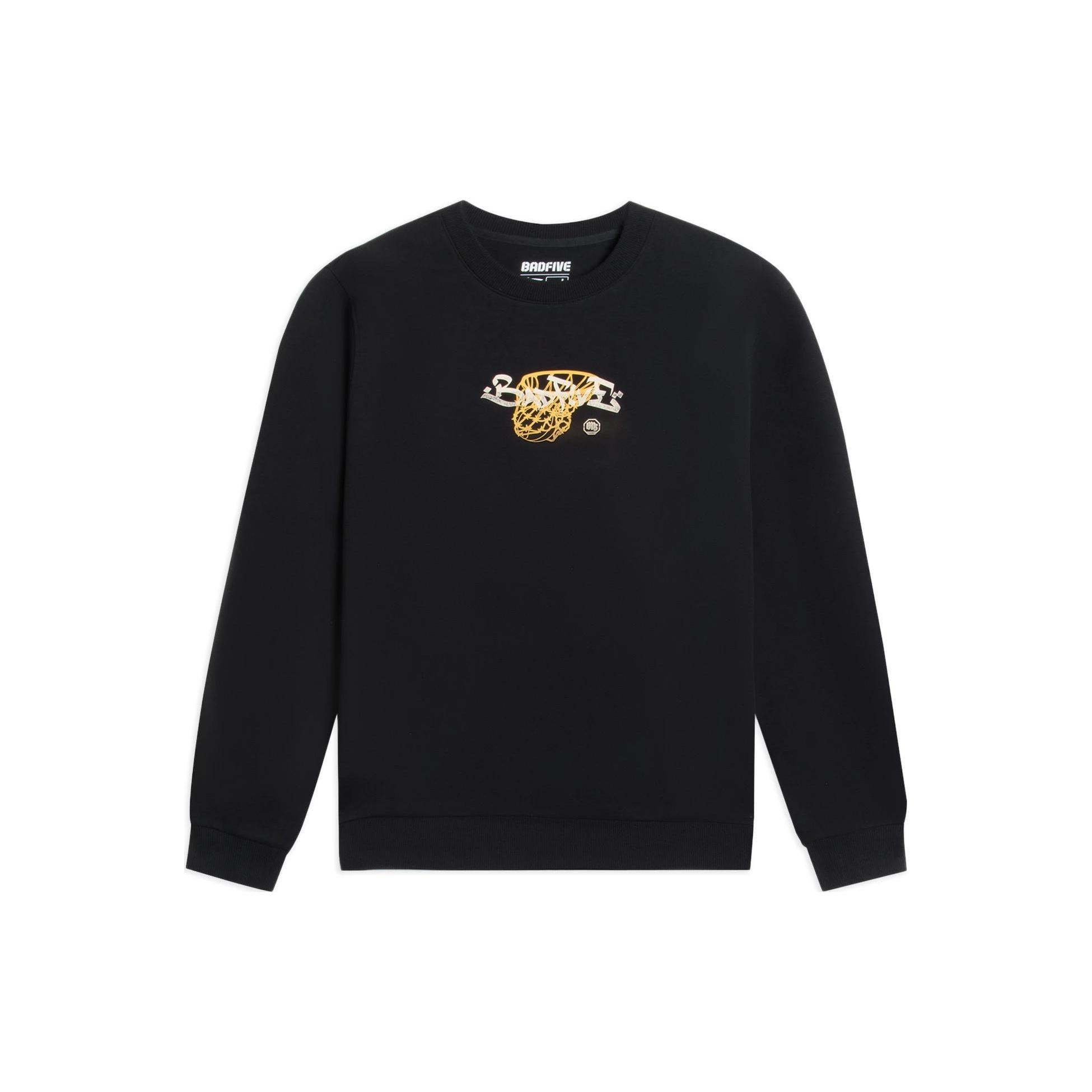 Li-Ning BadFive Hoops Graphic Sweatshirt Black Men s AWDSB99-4 L