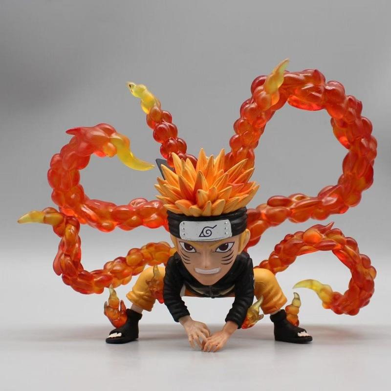 

Naruto life series four-tailed runaway Naruto figure model ornament animation peripheral statue cross-border gift