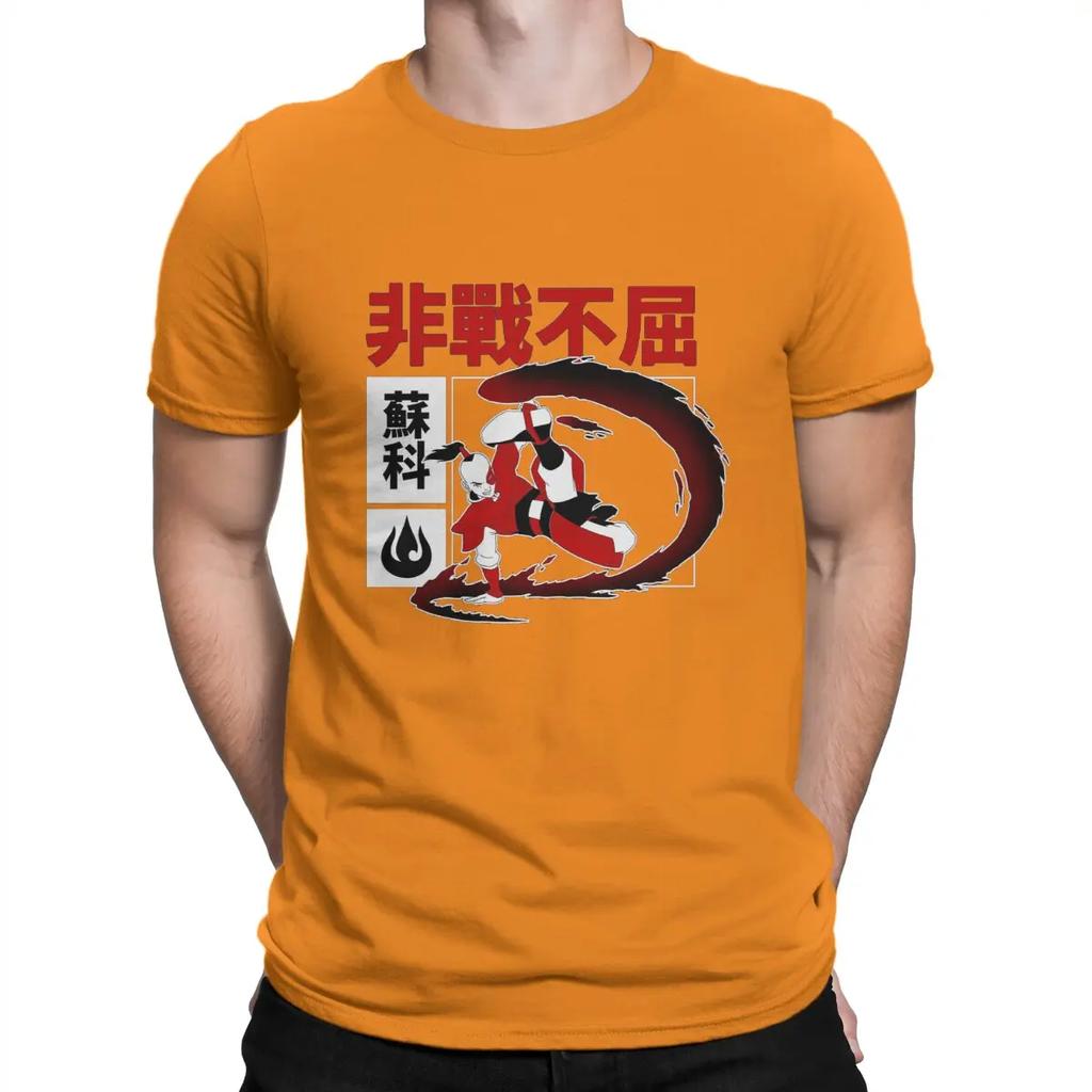 Zuko Kanji Feuerbändiger Herren T-Shirt T-The Last Airbenders Lustige T-Shirts Kurzarm Rundhals T-Shirts 100% Baumwolle Erwachsenenkleidung