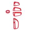 4PCS Air Conditioning Outlet Vent Trim Red Central Console Dash Air Vent Decorative Frame Protection Cover