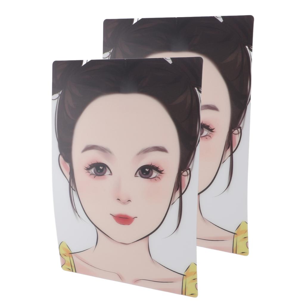 2pcs Kids Face Painting Exercise Board Reusable Face Painting Exercise Template Washable Makeup