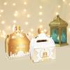 4pcs Eid Mubarak Cake Boxes Ramadan Candy Chocolates Gift Box Muslim Party Favor Box Ramadan Kareem Eid Al Adha Favor Box