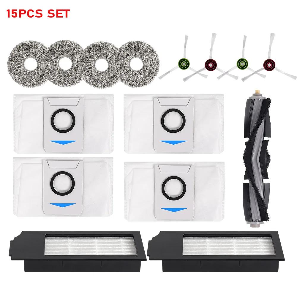 For Ecovacs Deebot X1 OMNI/TURBO T10 OMNI/TURBO/X1S PRO Vacuum Cleaner Parts Dust Box Main Side Brush HEPA Filter Mop Cloths Dust Bag Spare Parts