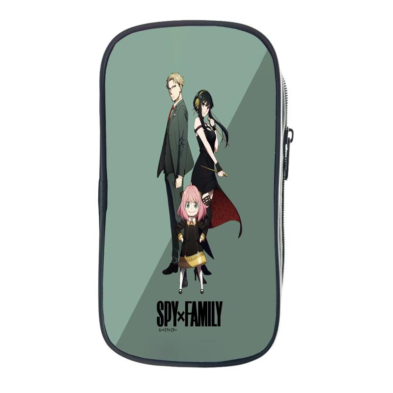 

Семейный портативный пенал Spy X с героями мультфильмов Anya Forger, детская канцелярская сумка, большая вместительная сумка для хранения, школьная сумка-карандаш 45